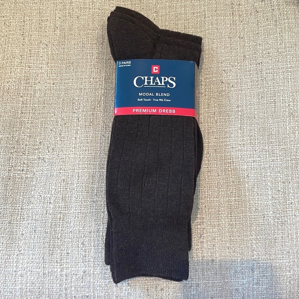Chaps Modal Blend Premium Dress Socks - 3 Pairs